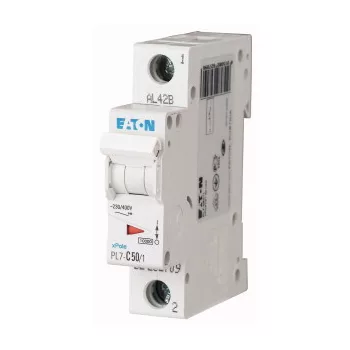   Eaton 262709 PL7-C50/1 Kismegszakító. 1P, 50A, C karakterisztika, 10kA
