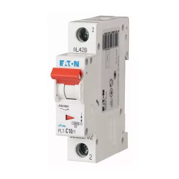   Eaton 262714 PL7-D10/1 Kismegszakító. 1P, 10A, D karakterisztika, 10kA