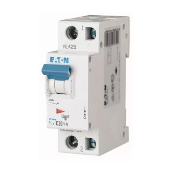   Eaton 262750 PL7-C20/1N Kismegszakító. 1P+N, 20A, C karakterisztika, 10kA