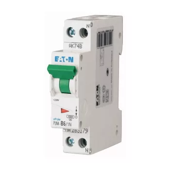 Eaton 263295 PLN4-C2/1N-DE Kismegszakító, 4,5kA 1p+1N 1TE