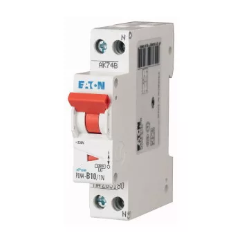 Eaton 263298 PLN4-C10/1N-DE Kismegszakító, 4,5kA 1p+1N 1TE