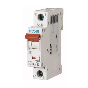   Eaton 264885 PL7-C4/1-DC Kismegszakító. 1P, 4A, C karakterisztika, 10kA