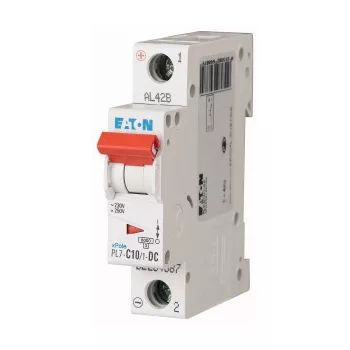   Eaton 264887 PL7-C10/1-DC Kismegszakító. 1P, 10A, C karakterisztika, 10kA
