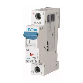   Eaton 264890 PL7-C20/1-DC Kismegszakító. 1P, 20A, C karakterisztika, 10kA