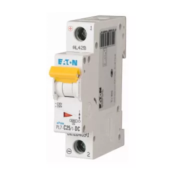   Eaton 264891 PL7-C25/1-DC Kismegszakító. 1P, 25A, C karakterisztika, 10kA