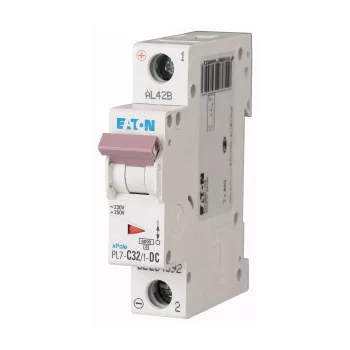   Eaton 264892 PL7-C32/1-DC Kismegszakító. 1P, 32A, C karakterisztika, 10kA