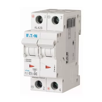   Eaton 264895 PL7-C1/2-DC Kismegszakító. 2P, 1A, C karakterisztika, 10kA