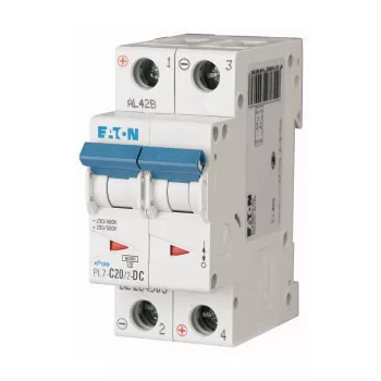   Eaton 264903 PL7-C20/2-DC Kismegszakító. 2P, 20A, C karakterisztika, 10kA