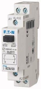 Eaton 265181 Z-R230/SO installációs relé, 1z+1ny, 20A (AC1), 230V AC vez.