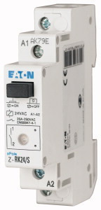 Eaton 265212 Z-RK8/SO Installációs relé LED+kézi műk., 1z+1ny, 20A; 8VAC