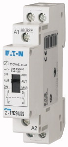 Eaton 265574 Z-TN230/SS Installációs relé, ON-AUT-OFF kapcs., 2z, 20A