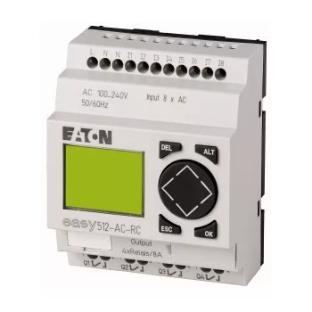  Eaton 274104 EASY512-AC-RC 230V AC; 8DI/4RO, nem bővíthető, kijelzős