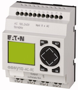 Eaton 274104 EASY512-AC-RC 230V AC; 8DI/4RO, nem bővíthető, kijelzős