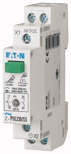 Eaton 276297 Z-PUL230/SS világító nyomógomb, 2z, zöld, 16A, 230V AC/DC