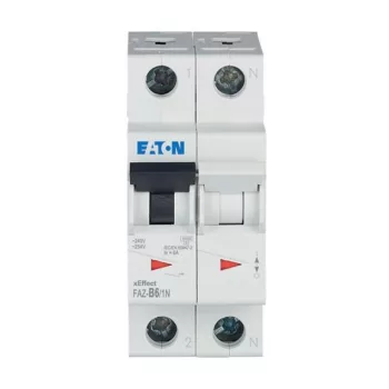 Eaton 278642 FAZ-B6/1N Kismegszakító, 15kA 1-pól.+null