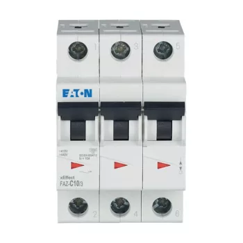 Eaton 278869 FAZ-C10/3 Kismegszakító, 15kA 3-pól.