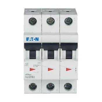 Eaton 278896 FAZ-D16/3 Kismegszakító, 15kA 3-pól.