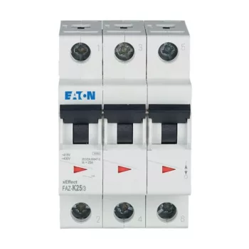 Eaton 278913 FAZ-K25/3 Kismegszakító, 15kA 3-pól.