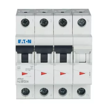 Eaton 278947 FAZ-B13/3N Kismegszakító, 15kA 3-pól.+null