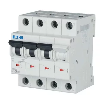 Eaton 278969 FAZ-C6/3N Kismegszakító, 15kA 3-pól.+null