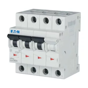 Eaton 278975 FAZ-C16/3N Kismegszakító, 15kA 3-pól.+null