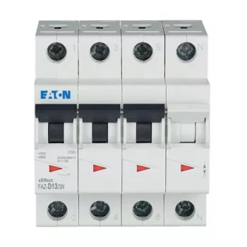 Eaton 278996 FAZ-D13/3N Kismegszakító, 15kA 3-pól.+null