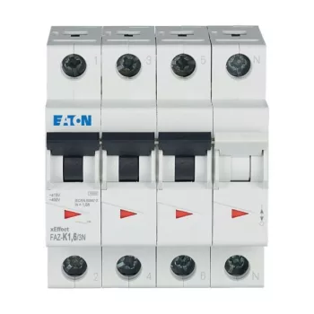Eaton 279005 FAZ-K1,6/3N Kismegszakító, 15kA 3-pól.+null