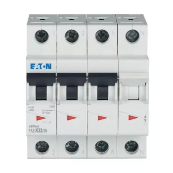 Eaton 279016 FAZ-K32/3N Kismegszakító, 15kA 3-pól.+null