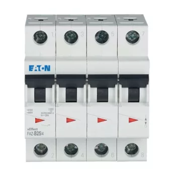 Eaton 279037 FAZ-B25/4 Kismegszakító, 15kA 4-pól.
