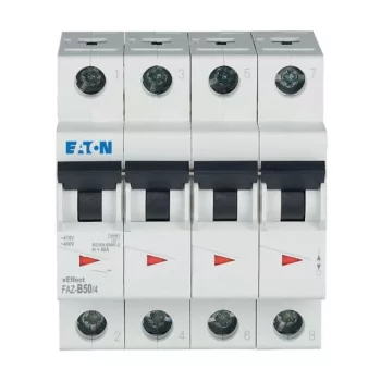 Eaton 279040 FAZ-B50/4 Kismegszakító, 15kA 4-pól.