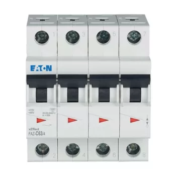 Eaton 279067 FAZ-C63/4 Kismegszakító, 15kA 4-pól.