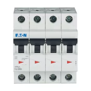 Eaton 279076 FAZ-D4/4 Kismegszakító, 15kA 4-pól.