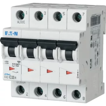 Eaton 279081 FAZ-D12/4 Kismegszakító, 15kA 4-pól.