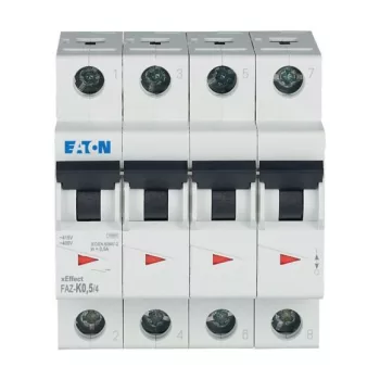 Eaton 279089 FAZ-K0,5/4 Kismegszakító, 15kA 4-pól.