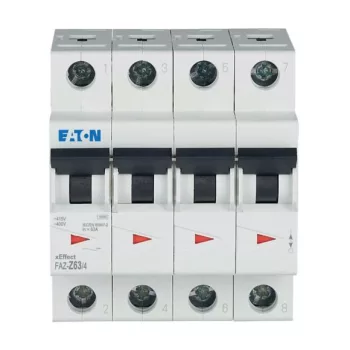 Eaton 279121 FAZ-Z63/4 Kismegszakító, 15kA 4-pól.