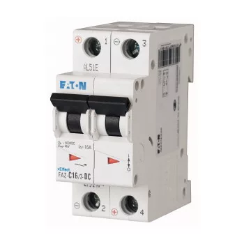 Eaton 279134 FAZ-C2/2-DC Kismegszakító, 10kA 2-pól. DC