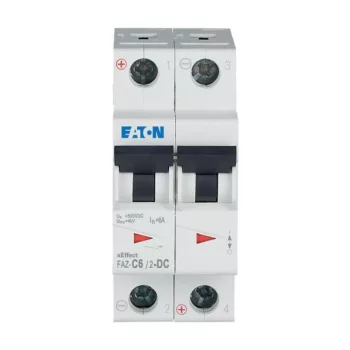 Eaton 279137 FAZ-C6/2-DC Kismegszakító, 10kA 2-pól. DC