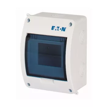   Eaton 280345 BC-O-1/5-ECO, műanyag kiselosztó 5 modul, 1 sor, átlátszó ajtóval IP40 falon kívüli
