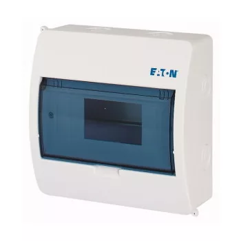   Eaton 280346 BC-O-1/8-ECO, műanyag kiselosztó 8 modul, 1 sor, átlátszó ajtóval IP40 falon kívüli