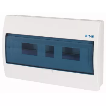   Eaton 280348 BC-O-1/18-ECO, műanyag kiselosztó 18 modul, 1 sor, átlátszó ajtóval IP40 falon kívüli