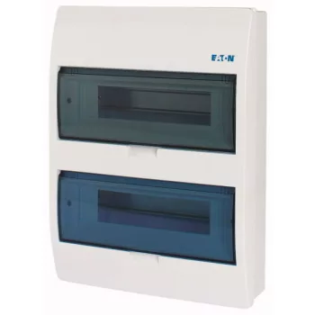   Eaton 280349 BC-O-2/24-ECO, műanyag kiselosztó 24 modul, 2 sor, átlátszó ajtóval IP40 falon kívüli