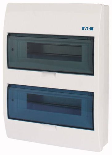 Eaton 280349 BC-O-2/24-ECO, műanyag kiselosztó 24 modul, 2 sor, átlátszó ajtóval IP40 falon kívüli