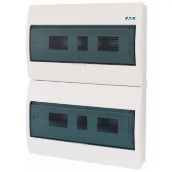   Eaton 280350 BC-O-2/36-ECO, műanyag kiselosztó 36 modul, 2 sor, átlátszó ajtóval IP40 falon kívüli