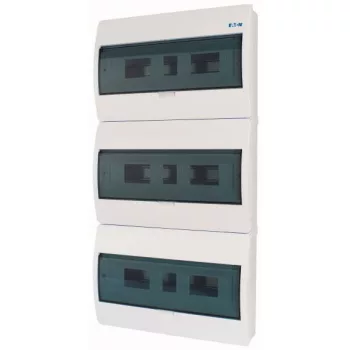   Eaton 280351 BC-O-3/54-ECO, műanyag kiselosztó 54 modul, 3 sor, átlátszó ajtóval IP40 falon kívüli
