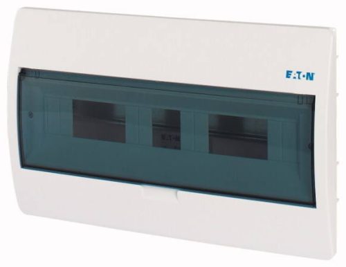 Eaton 280355 BC-U-1/18-ECO, műanyag kiselosztó 18 modul, 1 sor, átlátszó ajtóval IP40 süllyesztett