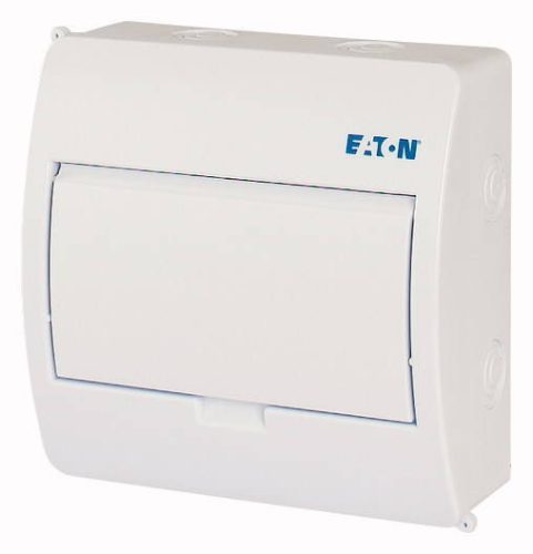 Eaton 281690 BC-O-1/8-TW-ECO, műanyag kiselosztó 8 modul, 1 sor, teli ajtóval IP40 falon kívüli