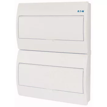   Eaton 281694 BC-O-2/36-TW-ECO, műanyag kiselosztó 36 modul, 2 sor, teli ajtóval IP40 falon kívüli
