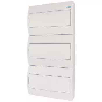   Eaton 281695 BC-O-3/54-TW-ECO, műanyag kiselosztó 54 modul, 3 sor, teli ajtóval IP40 falon kívüli