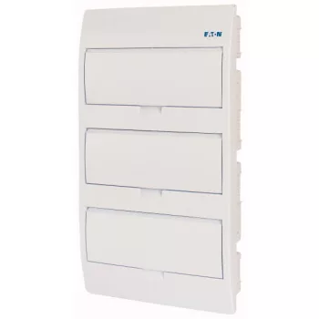   Eaton 284643 BC-U-3/36-TW-ECO, műanyag kiselosztó 36 modul, 3 sor, teli ajtóval IP40 süllyesztett