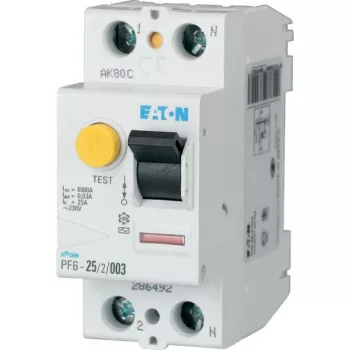   Eaton 286494 PF6-25/2/03 Áram-védőkapcsoló 6kA 2 pólus, 300mA, AC típus